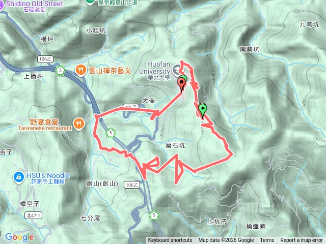 崩山大崙-石碇大崙-磨石坑山