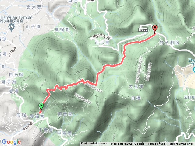興福寮-向天山-向天池-天面山-二子坪