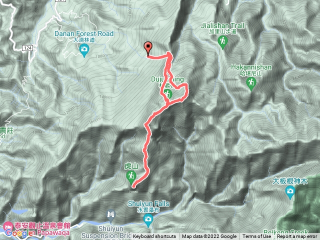 大坪登山口－加理山－虎山－大坪登山口