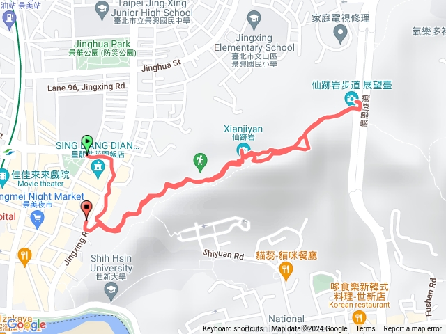 仙跡岩路線規劃 2024/02/03