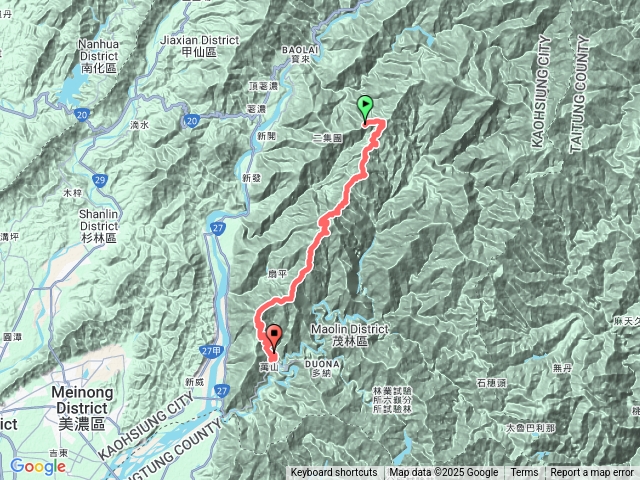 六龜警備道藤枝縱走茂林鳴海山網子山預覽圖