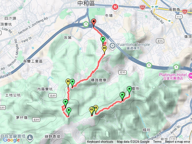 中和路線-烘爐地到圓通寺