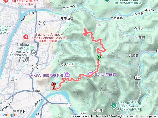 廍子坑山南峰，廍子坑山，三汀山。預覽圖