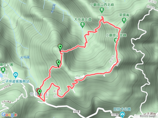 大O小觀音群峰 西峰西西南峰西北峰北北峰北峰主峰