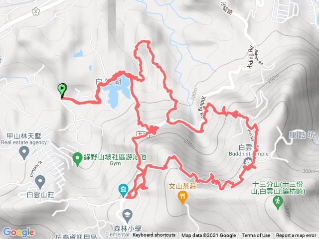 2021-11-07 汐止白匏湖~白匏湖山~白雲寺~白雲古道O繞