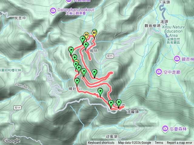 羊彎.大崙頭山進龍鳳山出七峰連走