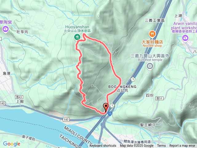 火炎山、北鞍古道逆O型預覽圖