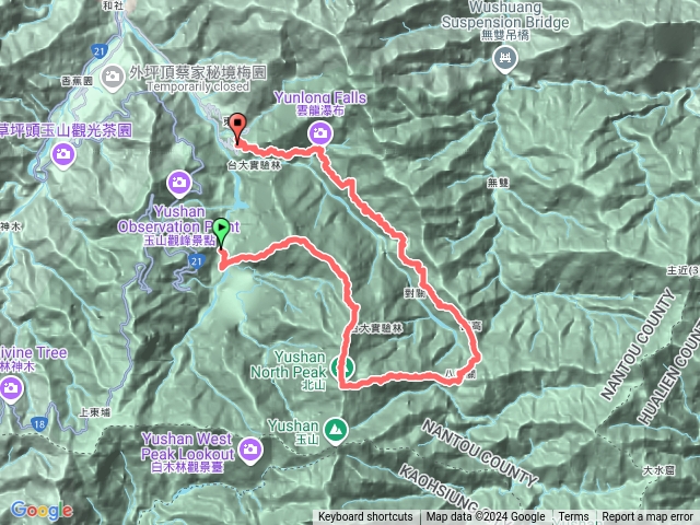 對關上玉北北稜下玉北東稜出東埔預覽圖