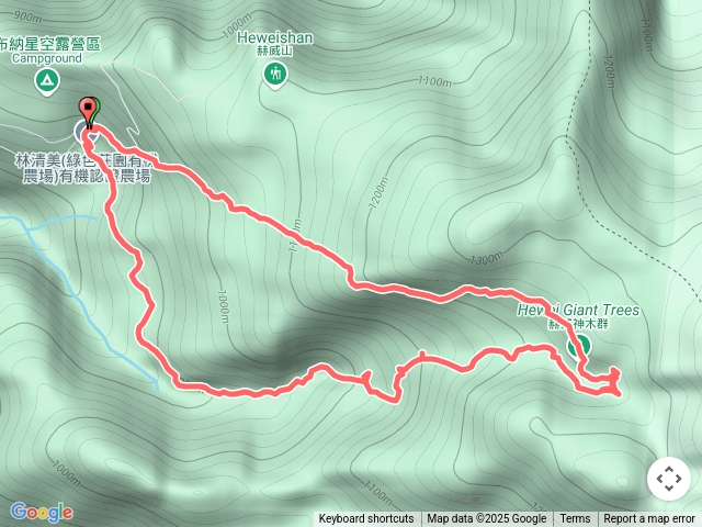 復興白紗瀑布赫威神木