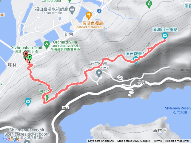 石門水庫上愚公亭上溪洲山577