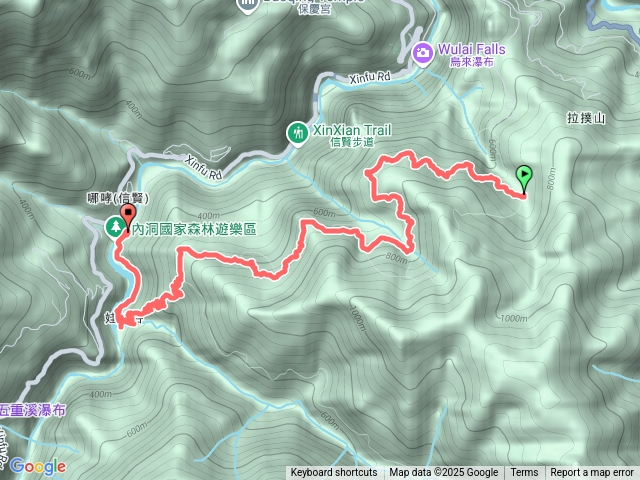 內洞林道、内洞瀑布、烏砂溪瀑布