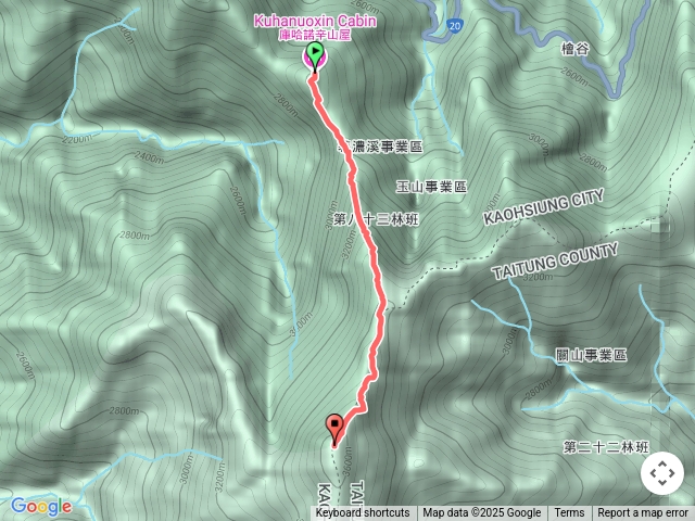 庫哈諾辛山屋-關山