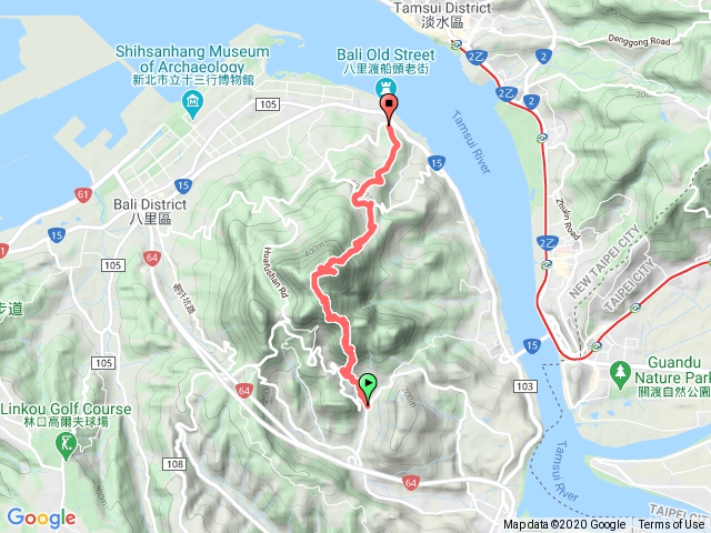 觀音山-小北插-鷹仔尖-盤絲一尖-二尖-硬漢嶺-八里渡船頭