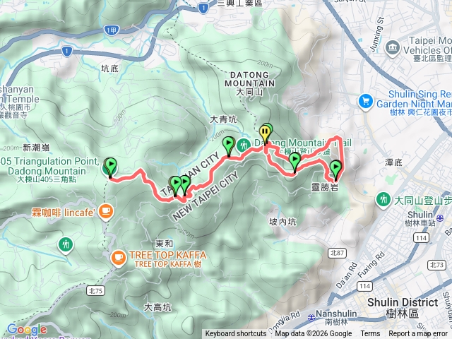 青龍嶺，大棟山，405三角點，大同山預覽圖