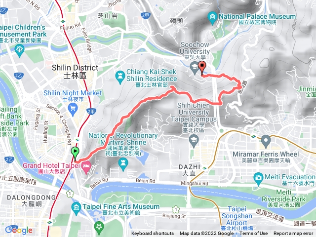 圓山步道至東吳大學