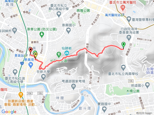 仙跡岩步道(景美捷運站～海巡署)