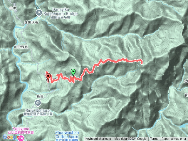 普亞女山（步行來回13公里、爬升1150公尺、時間8:40分）