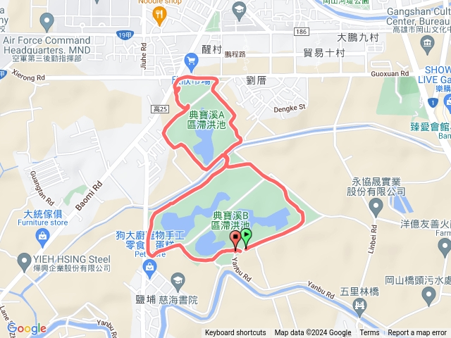 岡山滯洪池步道預覽圖