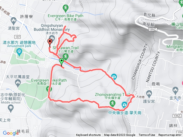 中央嶺步道、十八彎古道、二棧坪步道預覽圖