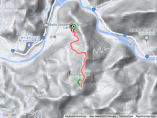 谷關七雄白毛山步道