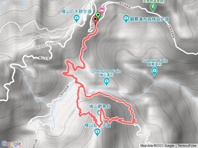 榛山步道 老人速度 和休息吃點心