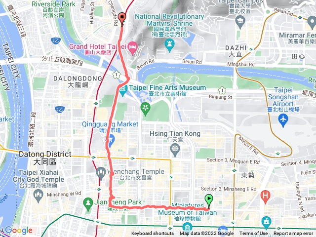 兄弟飯店到劍潭捷運站