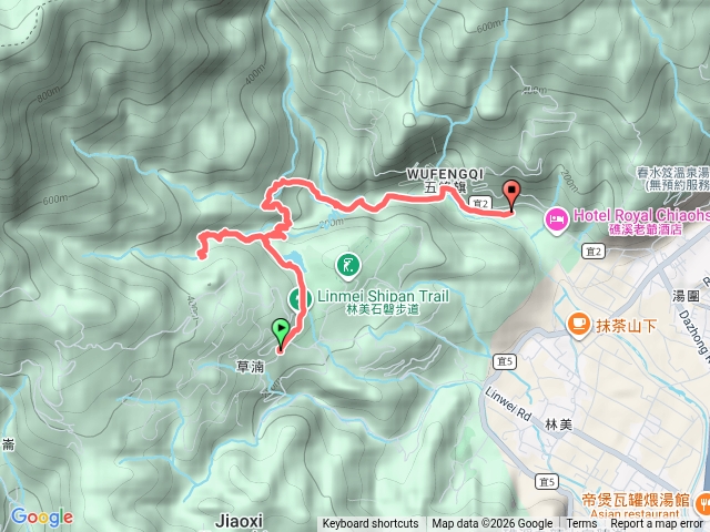 林美石磐步道到五峰旗停車場預覽圖