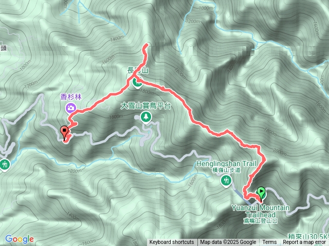鳶嘴西陵大崠山