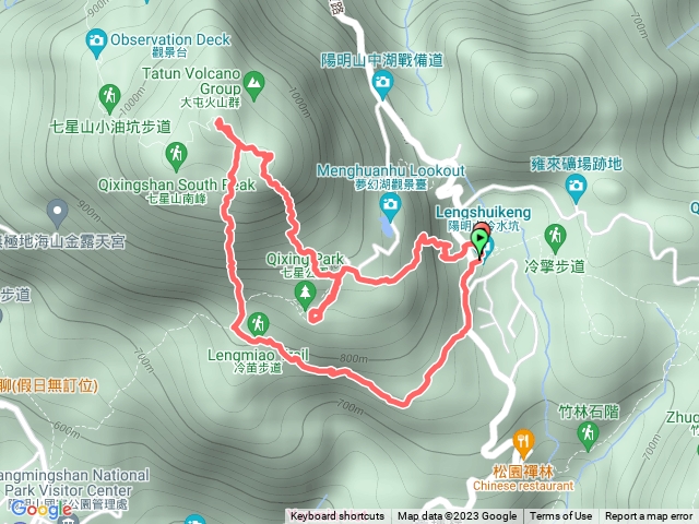 冷苗支線-七星山主峰-七星山東峰-冷水坑登山口