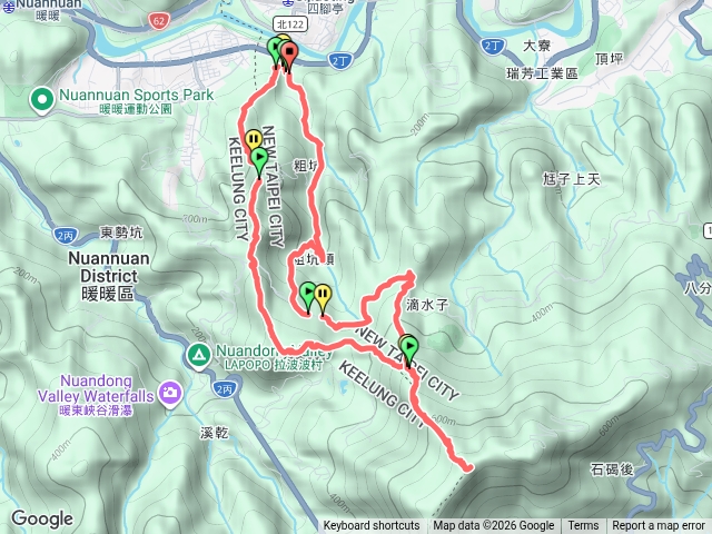 粗坑口路一巷、粗坑口山、碇內尖山、龍門山、五分山西峰、福安宮、粗坑口步道、粗坑焦炭窯、長興宮O型預覽圖