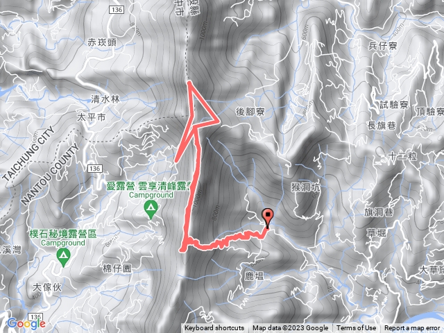 大橫屏山 南峰主峰L型來回