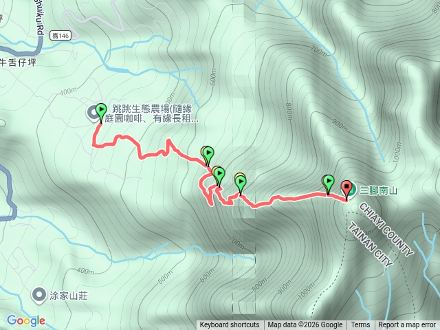 三腳南山、從跳跳農場停車、開始走預覽圖