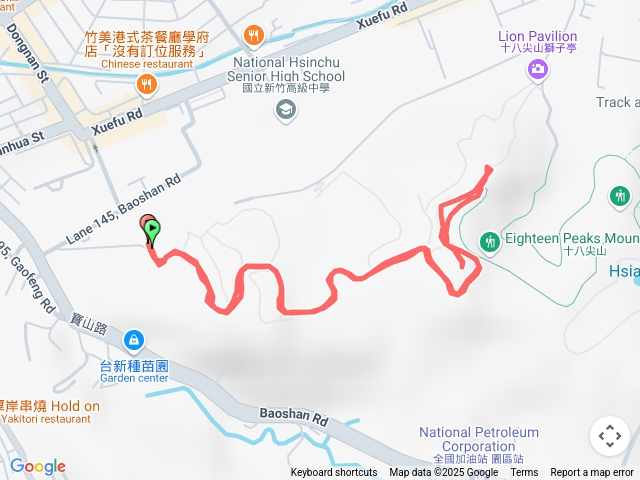 四月底爬十八尖山從寶山路口