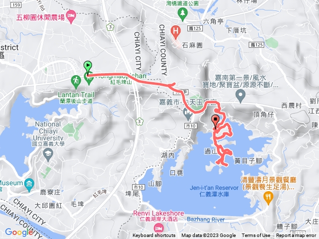 仁義潭、紅毛埤山