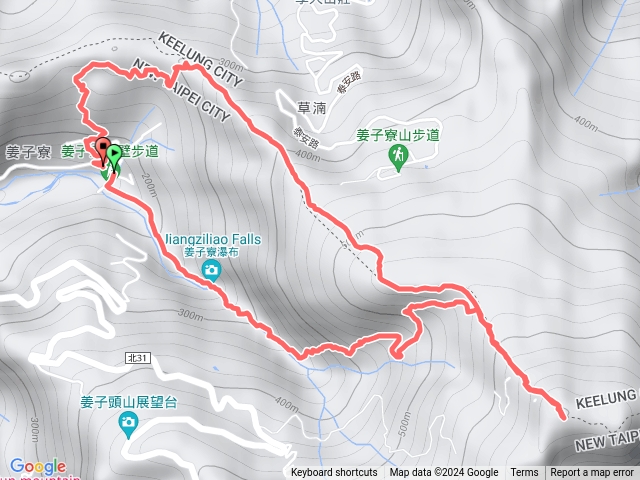 姜子寮絕壁、姜子寮、旗尾崙山