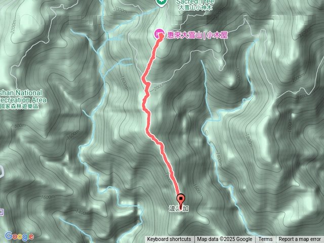 波津加往大雪山遊客中心預覽圖