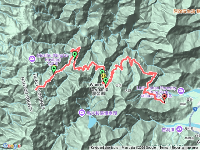 萬榮林道上六順山