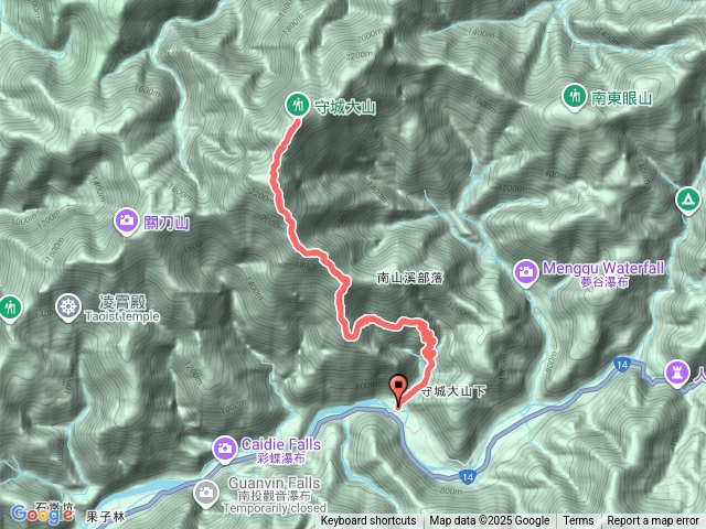 埔里六秀（守關山，守城大山）福德橋進出預覽圖