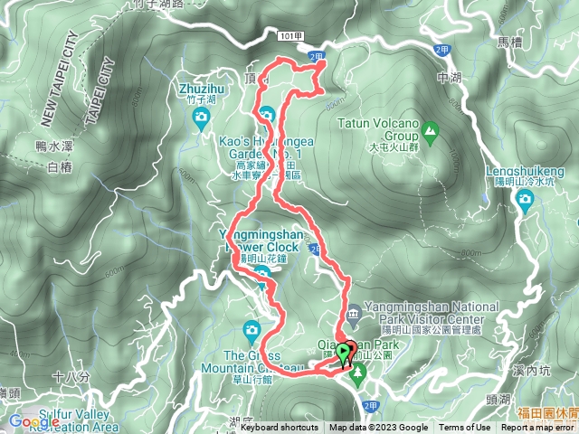 2023-03-12陽明山-大屯瀑布-青春嶺-竹子湖-人車分道O型