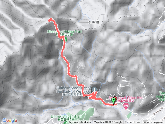 五峰旗停車場>抹茶山山頂