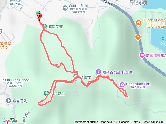 海洋大學上槓子寮山、槓子寮砲台