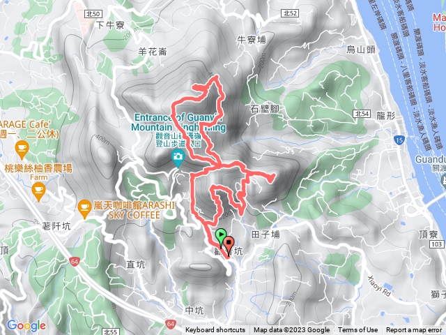 小北插+鷹仔尖+潮音洞+占山+大石壁+硬漢嶺+大英雄+牛埔寮+北橫+福隆山