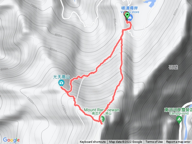 向天湖山、光天高山 順時針 O 型