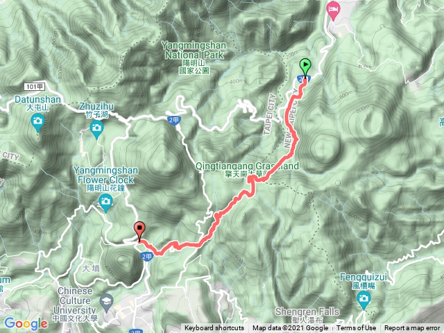 八煙-擎天崗-絲絹瀑布-陽明山總站