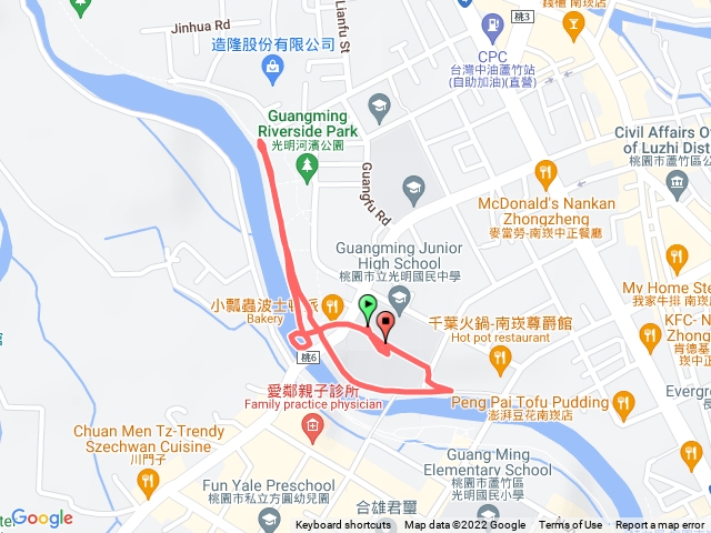 光明國中晨跑路線20220921