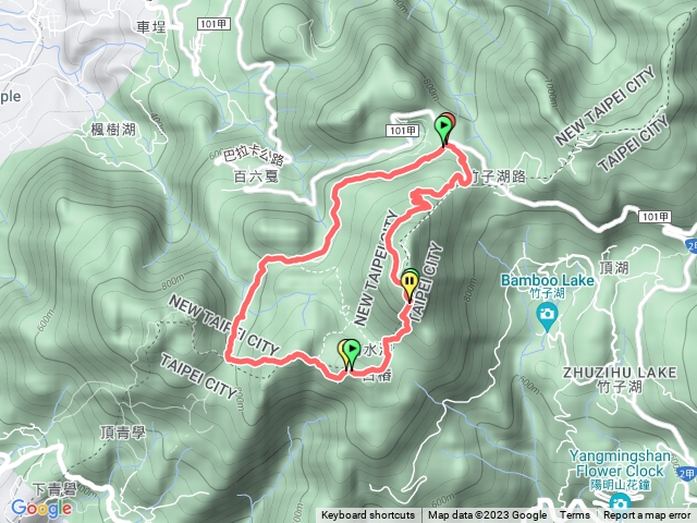 二子坪西峰南峰大屯山O字型