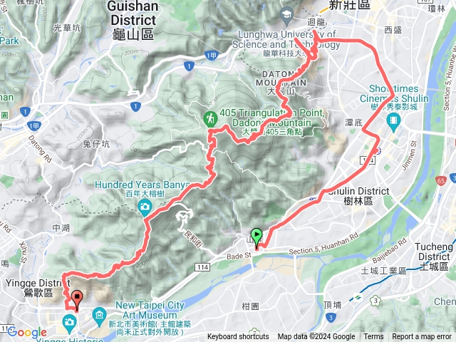 山佳~迴龍~大棟山~忠義宮~鶯歌大縱走