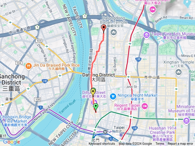 從迪化街一段到二段