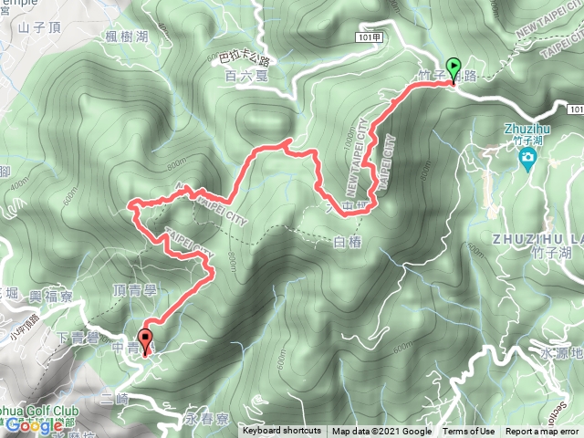 2021/09/09鞍部登山口→大屯山主峰→二子坪→面天山→向天山→向天池→清天宮