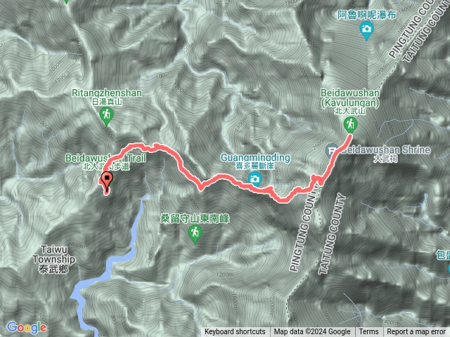 屏東北大武山 (20231105,含休息45分鐘)